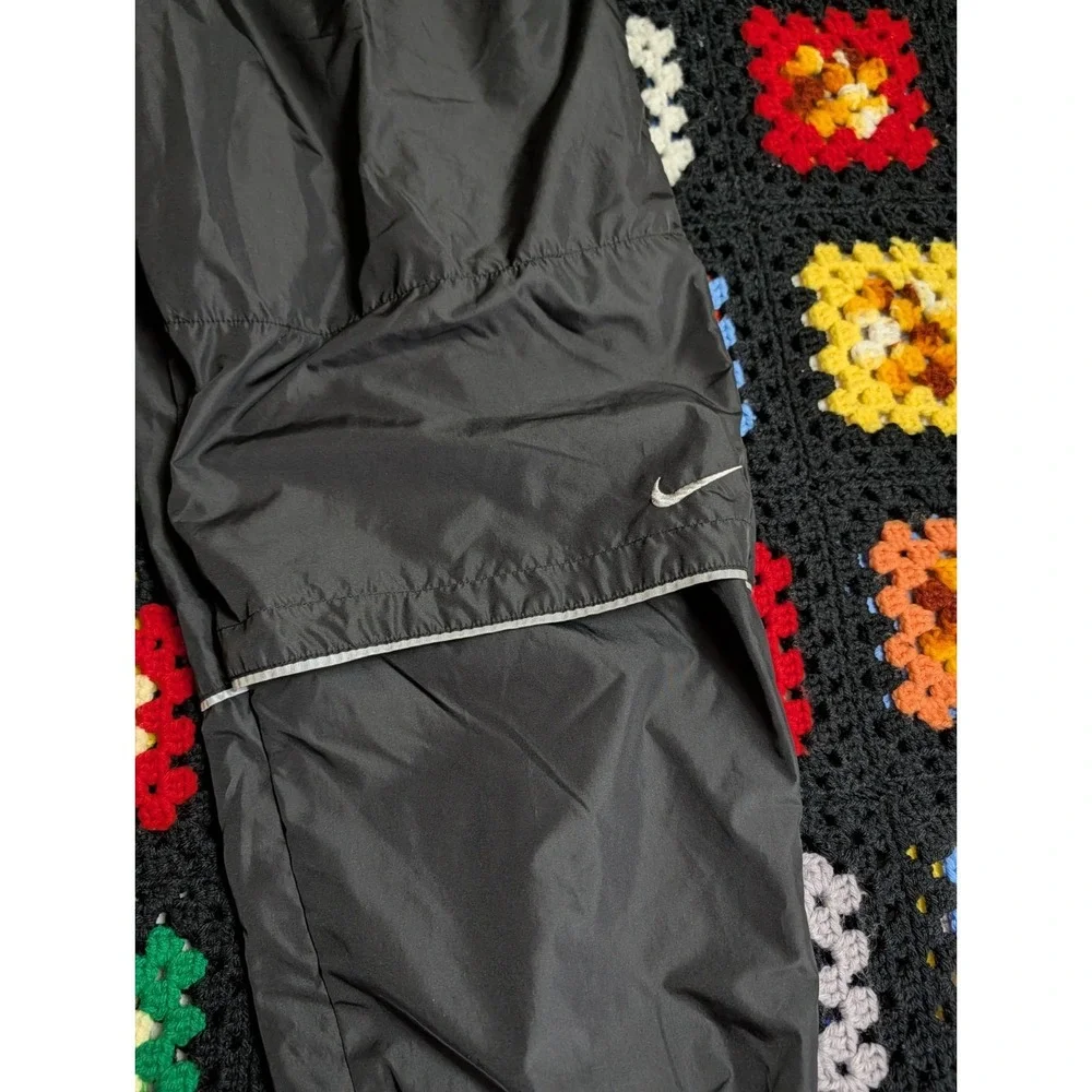 Vintage 90s Nike Track Pants ClimaFit Mesh Vented XL Black Zip Legs Workout